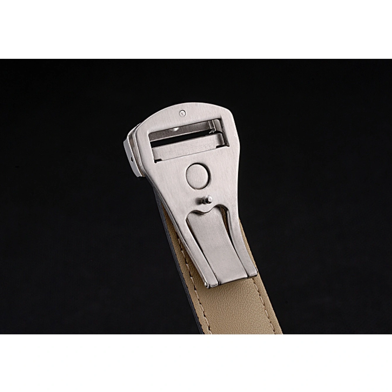 1027 Omega Tresor Master Co-Axial Black Dial Stainless Steel Case Black Leather Strap